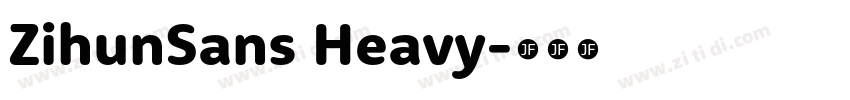 ZihunSans Heavy字体转换